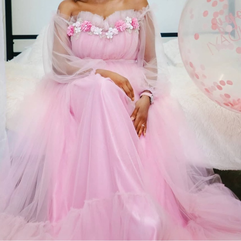 Elegant Pink Off-Shoulder Dress